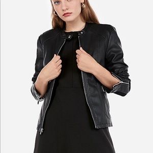 Black leather jacket